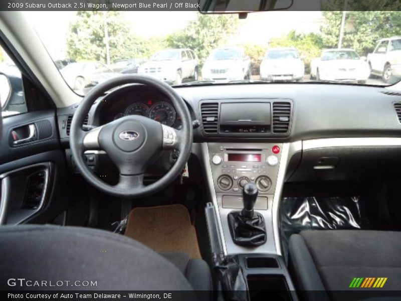 Newport Blue Pearl / Off Black 2009 Subaru Outback 2.5i Wagon