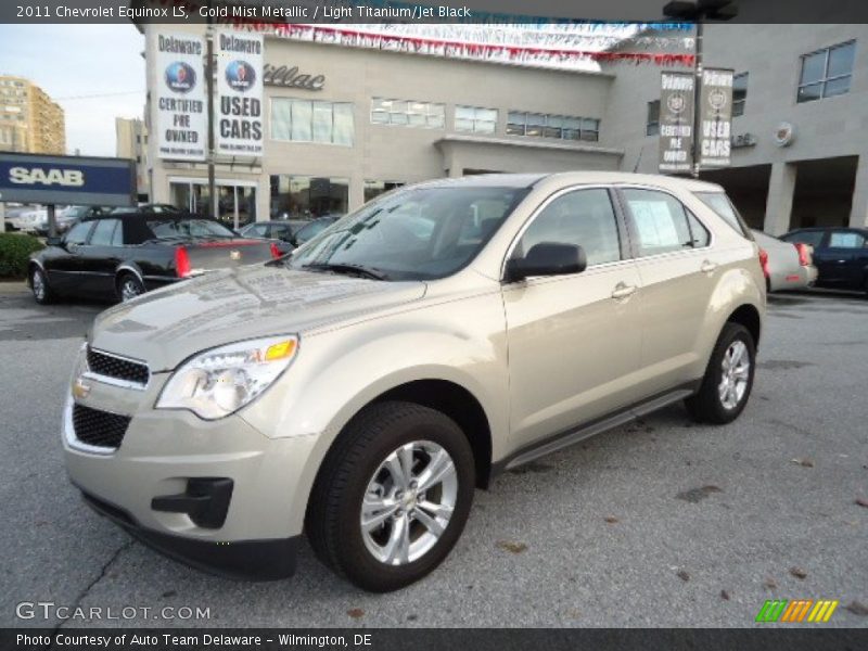 Gold Mist Metallic / Light Titanium/Jet Black 2011 Chevrolet Equinox LS