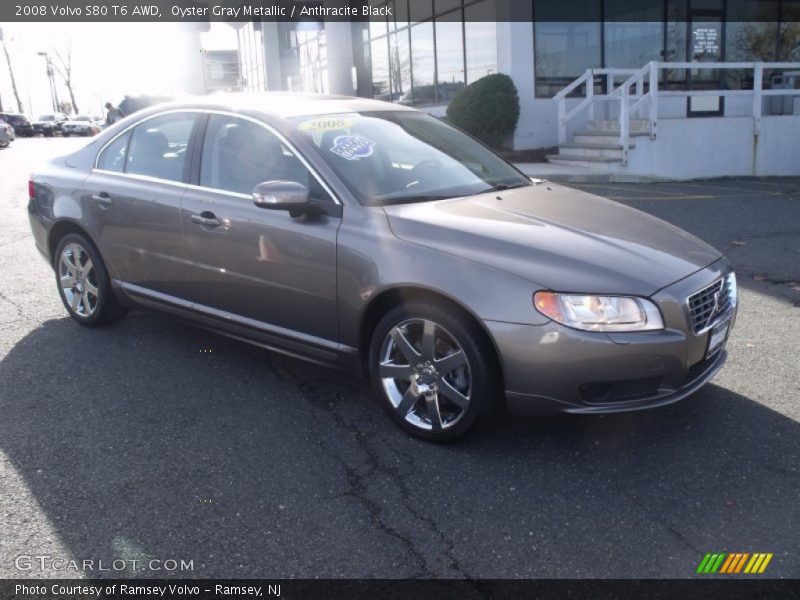 Oyster Gray Metallic / Anthracite Black 2008 Volvo S80 T6 AWD