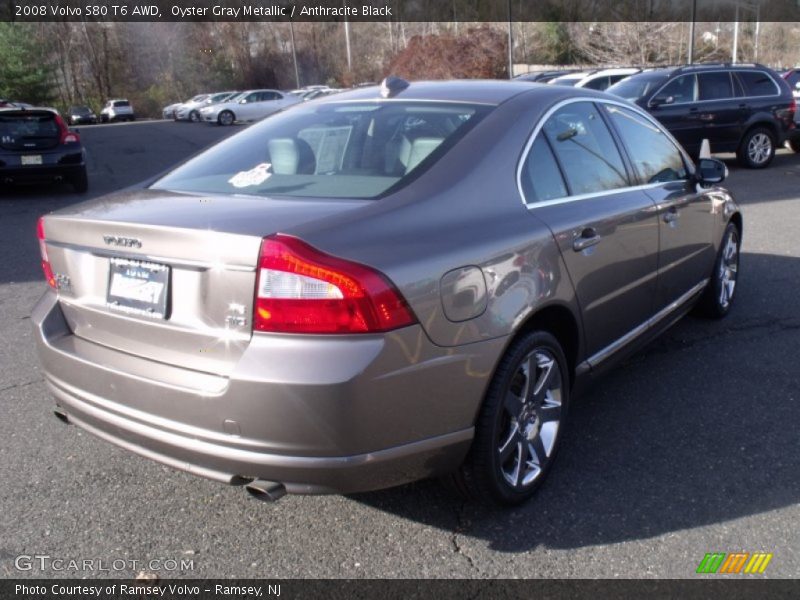 Oyster Gray Metallic / Anthracite Black 2008 Volvo S80 T6 AWD
