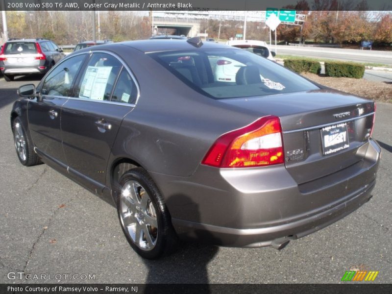 Oyster Gray Metallic / Anthracite Black 2008 Volvo S80 T6 AWD