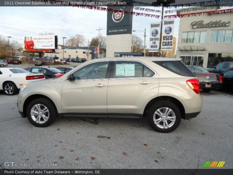 Gold Mist Metallic / Light Titanium/Jet Black 2011 Chevrolet Equinox LS