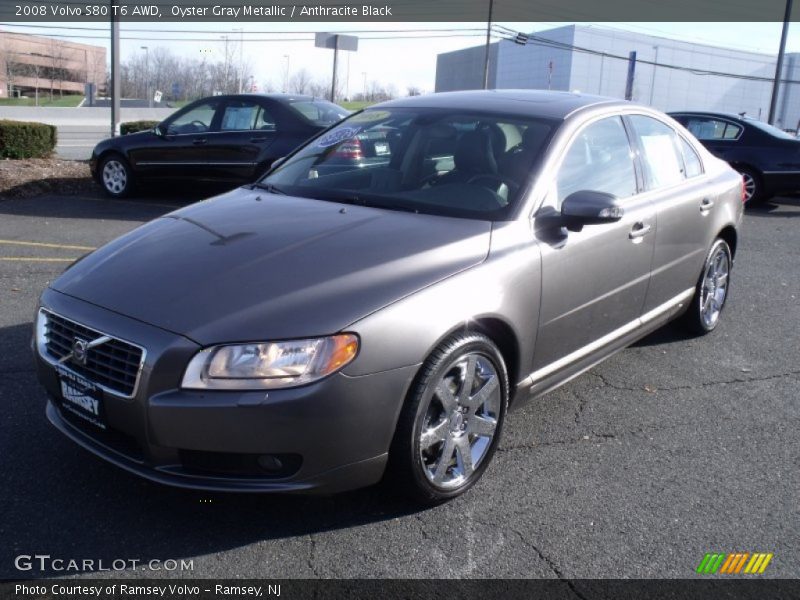 Oyster Gray Metallic / Anthracite Black 2008 Volvo S80 T6 AWD