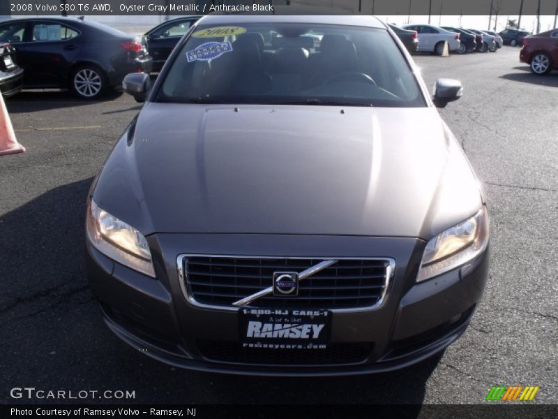 Oyster Gray Metallic / Anthracite Black 2008 Volvo S80 T6 AWD