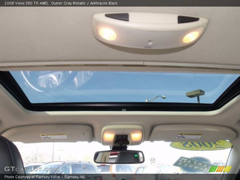 Oyster Gray Metallic / Anthracite Black 2008 Volvo S80 T6 AWD