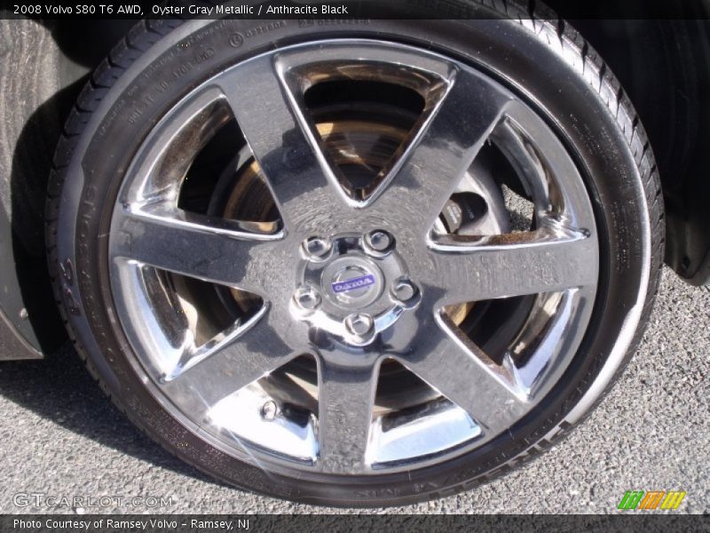 Oyster Gray Metallic / Anthracite Black 2008 Volvo S80 T6 AWD