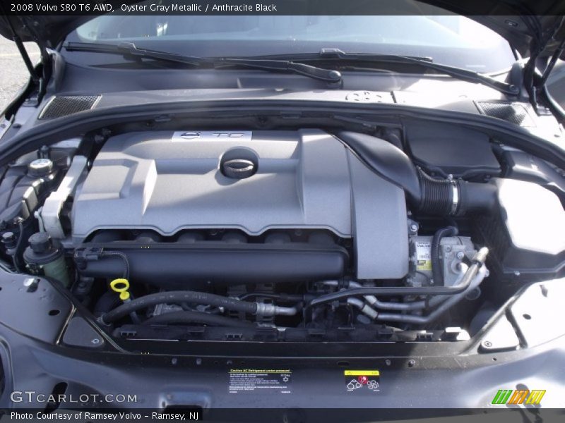 Oyster Gray Metallic / Anthracite Black 2008 Volvo S80 T6 AWD