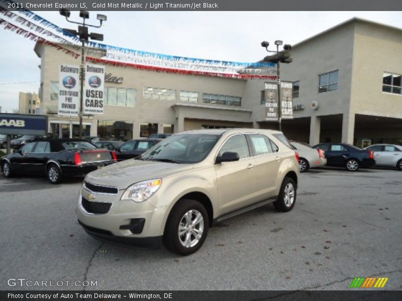 Gold Mist Metallic / Light Titanium/Jet Black 2011 Chevrolet Equinox LS