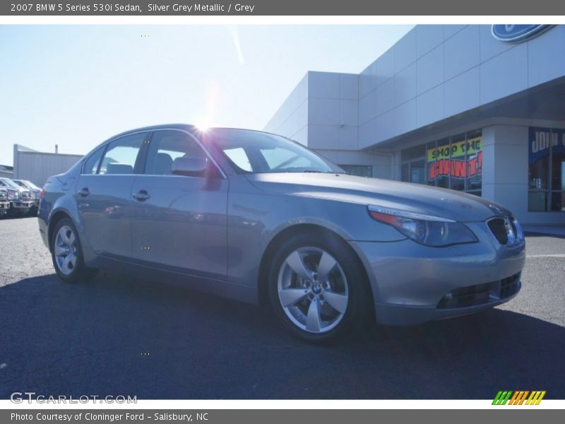 Silver Grey Metallic / Grey 2007 BMW 5 Series 530i Sedan