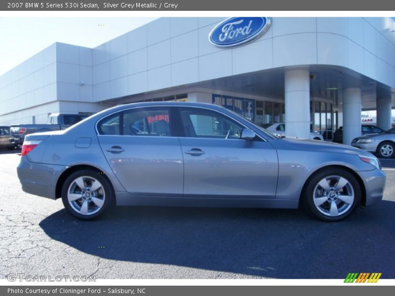 Silver Grey Metallic / Grey 2007 BMW 5 Series 530i Sedan