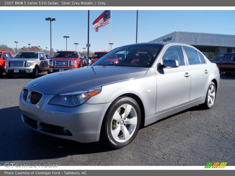 Silver Grey Metallic / Grey 2007 BMW 5 Series 530i Sedan