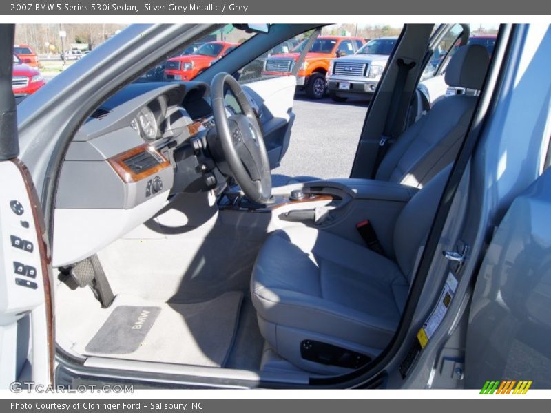 Silver Grey Metallic / Grey 2007 BMW 5 Series 530i Sedan