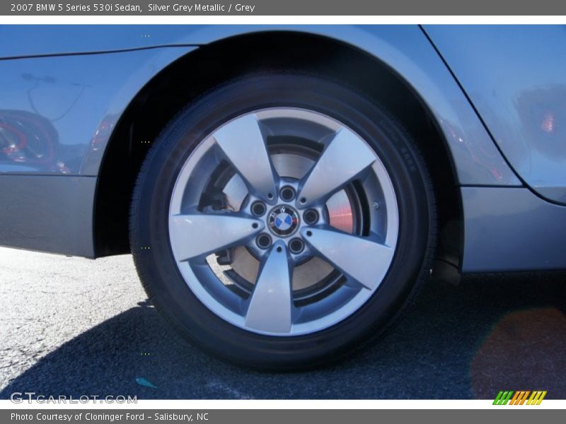 Silver Grey Metallic / Grey 2007 BMW 5 Series 530i Sedan