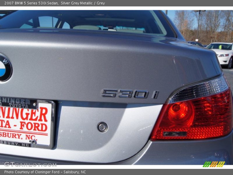 Silver Grey Metallic / Grey 2007 BMW 5 Series 530i Sedan
