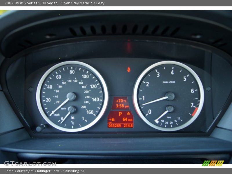 Silver Grey Metallic / Grey 2007 BMW 5 Series 530i Sedan