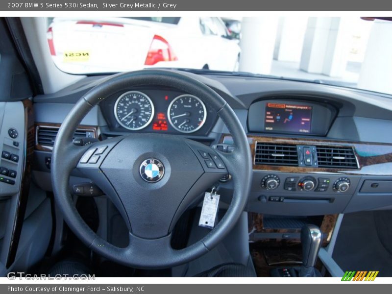 Silver Grey Metallic / Grey 2007 BMW 5 Series 530i Sedan