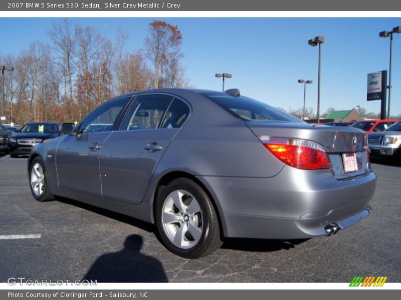Silver Grey Metallic / Grey 2007 BMW 5 Series 530i Sedan