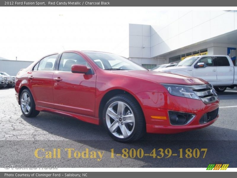 Red Candy Metallic / Charcoal Black 2012 Ford Fusion Sport