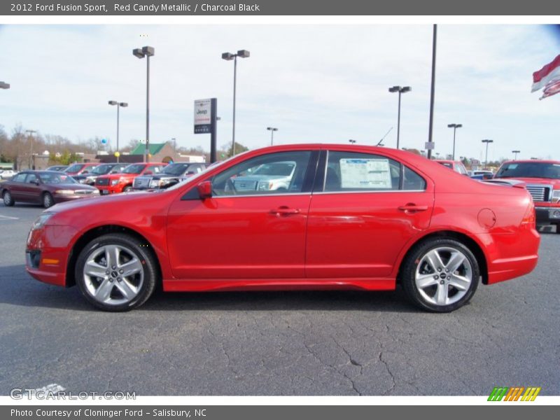 Red Candy Metallic / Charcoal Black 2012 Ford Fusion Sport