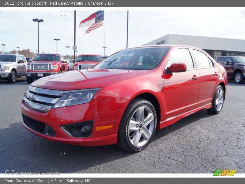 Red Candy Metallic / Charcoal Black 2012 Ford Fusion Sport