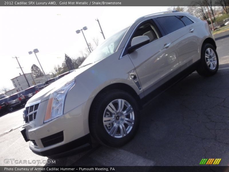 Gold Mist Metallic / Shale/Brownstone 2012 Cadillac SRX Luxury AWD