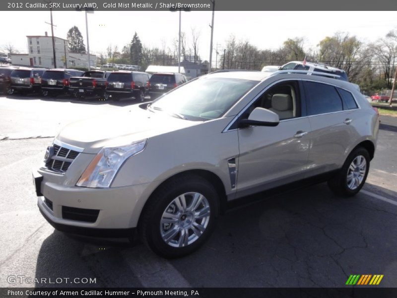 Gold Mist Metallic / Shale/Brownstone 2012 Cadillac SRX Luxury AWD