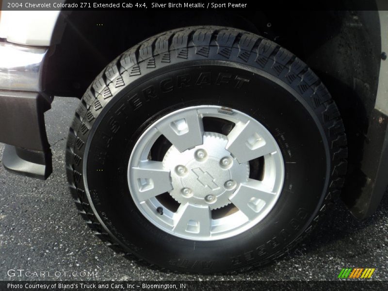 Silver Birch Metallic / Sport Pewter 2004 Chevrolet Colorado Z71 Extended Cab 4x4
