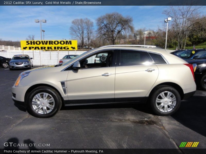 Gold Mist Metallic / Shale/Brownstone 2012 Cadillac SRX Luxury