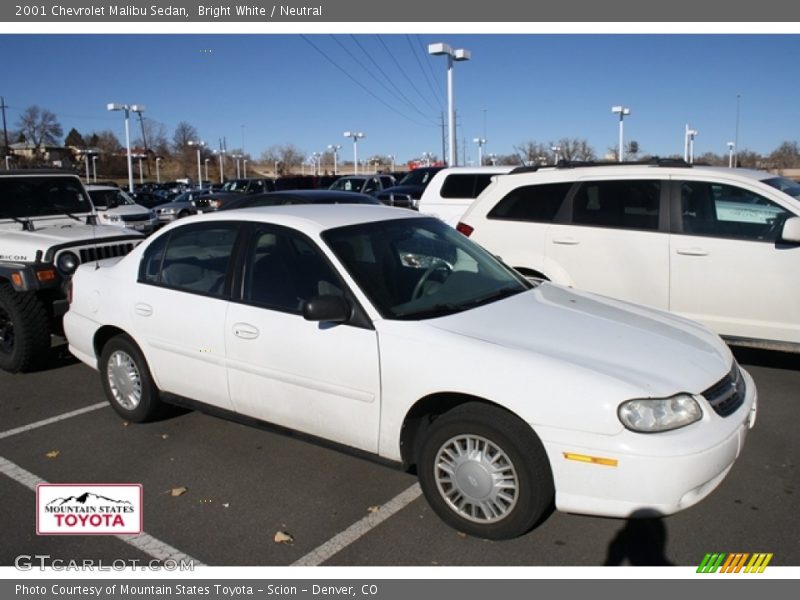 Bright White / Neutral 2001 Chevrolet Malibu Sedan