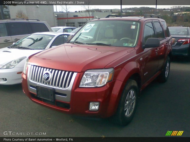 Vivid Red Metallic / Stone 2008 Mercury Mariner V6 4WD