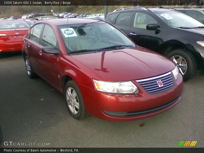 Berry Red / Beige 2006 Saturn ION 2 Sedan