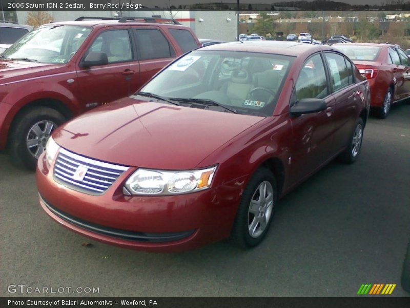 Berry Red / Beige 2006 Saturn ION 2 Sedan