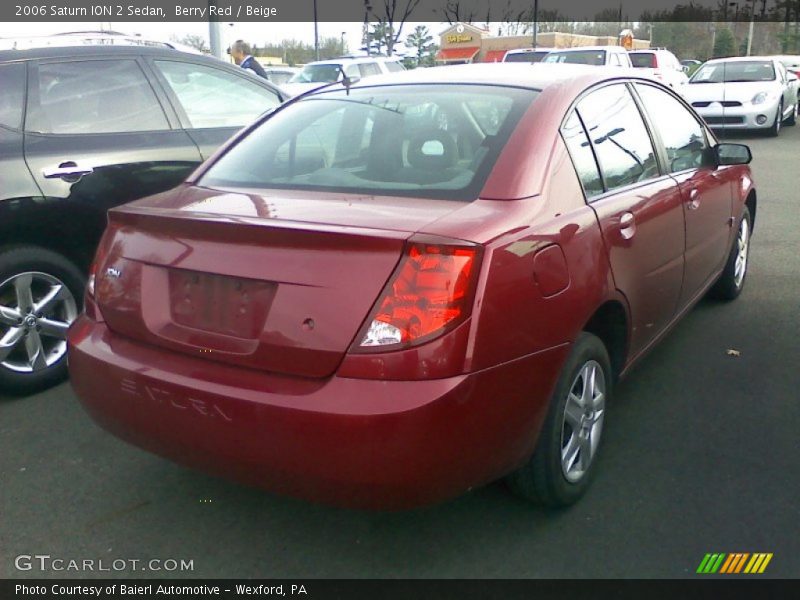 Berry Red / Beige 2006 Saturn ION 2 Sedan