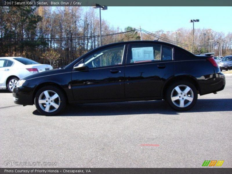 Black Onyx / Gray 2007 Saturn ION 3 Sedan