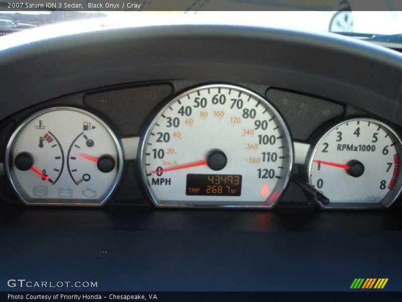 Black Onyx / Gray 2007 Saturn ION 3 Sedan
