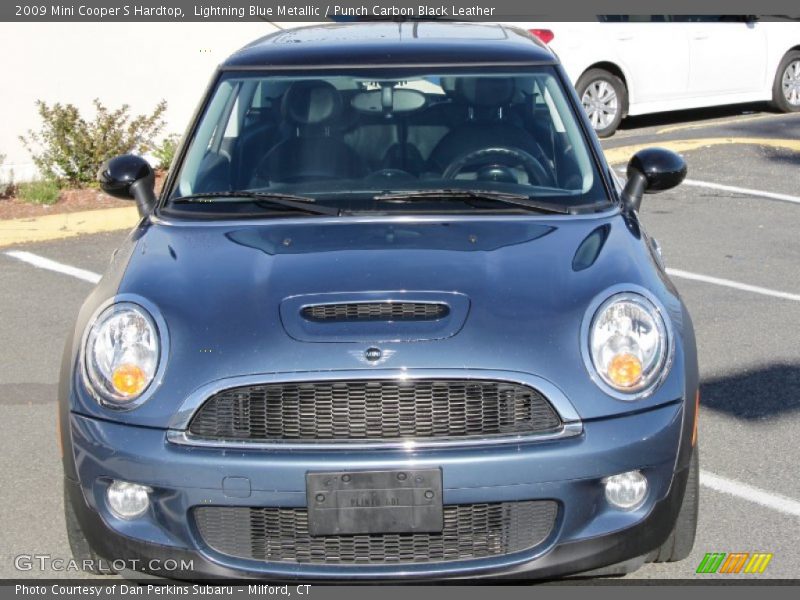 Lightning Blue Metallic / Punch Carbon Black Leather 2009 Mini Cooper S Hardtop