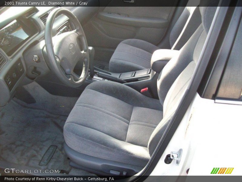 Diamond White / Gray 2001 Toyota Camry LE