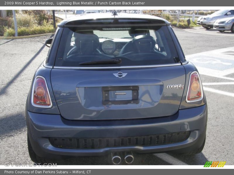 Lightning Blue Metallic / Punch Carbon Black Leather 2009 Mini Cooper S Hardtop