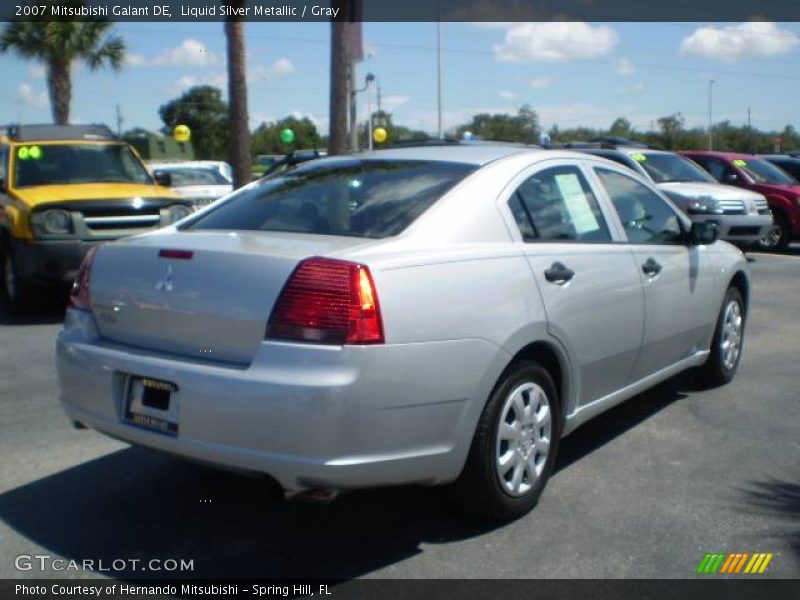 Liquid Silver Metallic / Gray 2007 Mitsubishi Galant DE