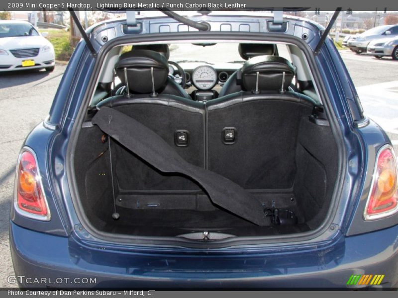 Lightning Blue Metallic / Punch Carbon Black Leather 2009 Mini Cooper S Hardtop