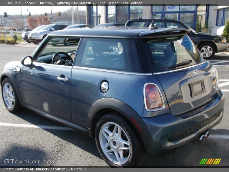Lightning Blue Metallic / Punch Carbon Black Leather 2009 Mini Cooper S Hardtop