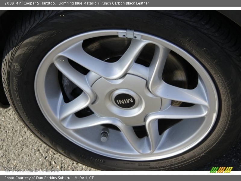 Lightning Blue Metallic / Punch Carbon Black Leather 2009 Mini Cooper S Hardtop