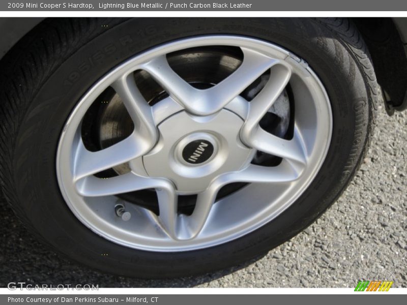 Lightning Blue Metallic / Punch Carbon Black Leather 2009 Mini Cooper S Hardtop