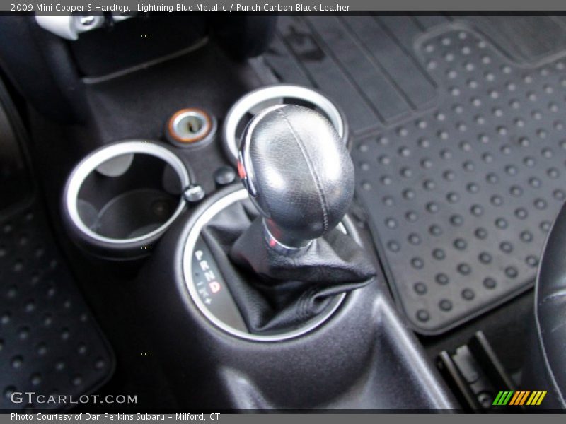 Lightning Blue Metallic / Punch Carbon Black Leather 2009 Mini Cooper S Hardtop