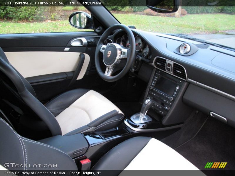Black / Black/Cream 2011 Porsche 911 Turbo S Coupe