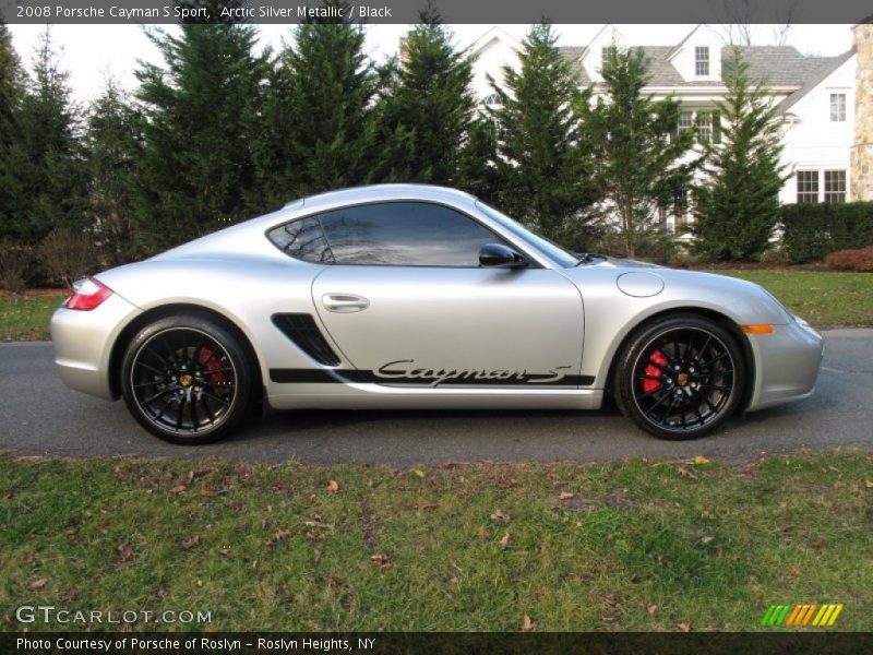 Arctic Silver Metallic / Black 2008 Porsche Cayman S Sport