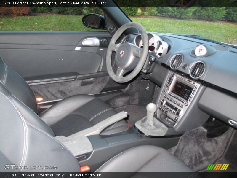 Arctic Silver Metallic / Black 2008 Porsche Cayman S Sport