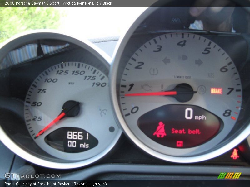 Arctic Silver Metallic / Black 2008 Porsche Cayman S Sport