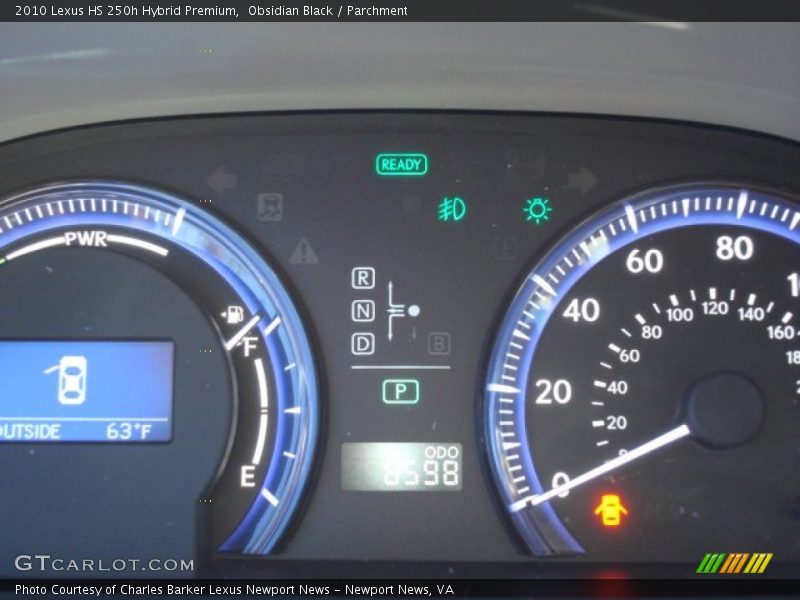 Obsidian Black / Parchment 2010 Lexus HS 250h Hybrid Premium