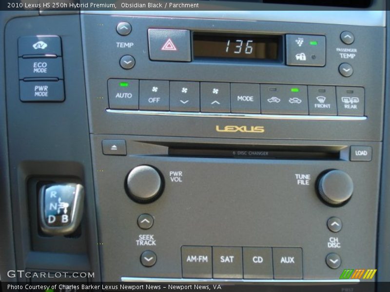 Obsidian Black / Parchment 2010 Lexus HS 250h Hybrid Premium